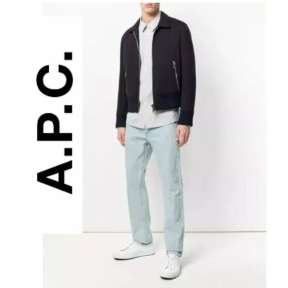 A.P.C. Petit New Standard Light Wash Jeans Salvage Size 32 Slim Fit 100% Cotton - Picture 1 of 15